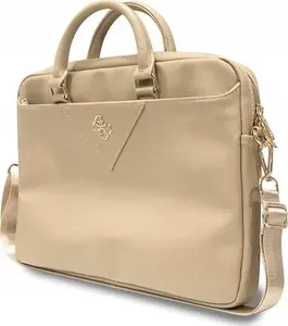 Сумка для ноутбука GUESS Triangle 4G для 15"–16" компьютеров, золотистая, модель GUCB15ZPGSTEGD