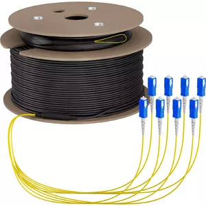 Оптоволоконный кабель EFB Elektronik O8321S140OS2 8x SC OS2 140 м Черный Синий Желтый