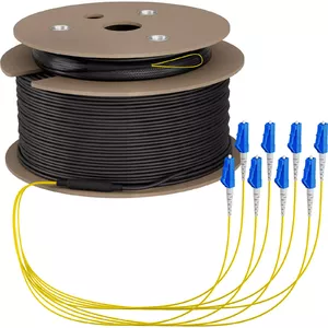 Оптоволоконный кабель EFB Elektronik O8322S90OS2 8x LC OS2 90 м Черный Синий Желтый