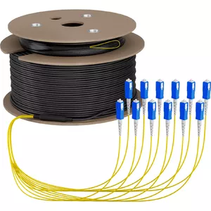 Оптоволоконный кабель EFB Elektronik O8341S90OS2 12x SC OS2 90 м Черный Синий Желтый