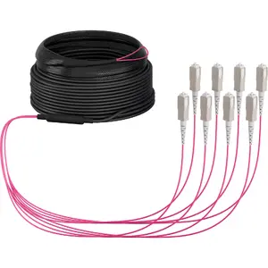Сетевой кабель EFB Elektronik O8321S40OM4 8x SC OM4 40 м Бежевый Черный Магента