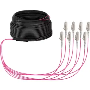 Fibre optic cable EFB Elektronik O8322S10OM4 8x LC OM4 10 m Beige Black Magenta