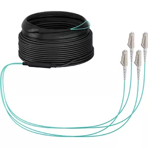 Оптоволоконный кабель EFB Elektronik O8303S10OM3 4x LC OM3 10 м Аква Бежевый Черный