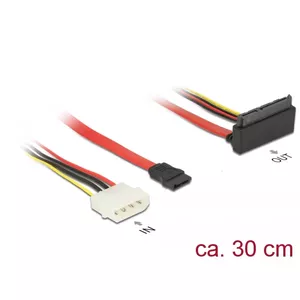SATA cable DeLOCK 85514 0.3m 1x Molex 4 pin 1x SATA 22 pin 1x SATA 7 pin