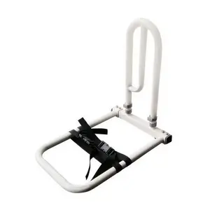 Gultas sargs SUNDO modelis 46426 regulējams augstums 46–55 cm, tērauds, max slodze 60 kg, balts