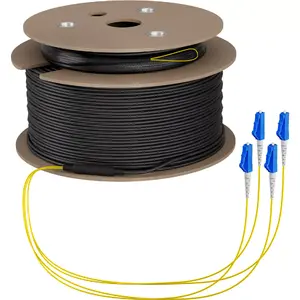 Оптоволоконный кабель EFB Elektronik O8303S70OS2 4x LC OS2 70 м Черный Синий Желтый