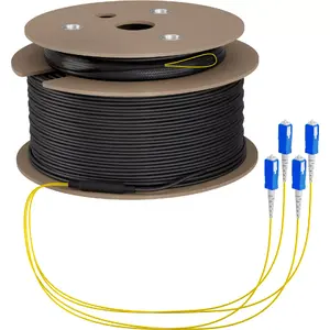 Оптоволоконный кабель EFB Elektronik O8301S60OS2 4x SC OS2 60 м Черный Синий Желтый