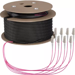Fibre optic cable EFB Elektronik O8322S70OM4 8x LC OM4 70 m Beige Black Magenta