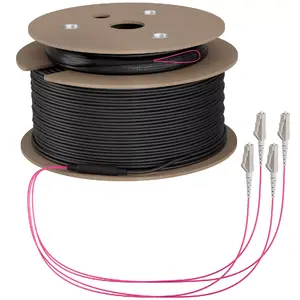 Оптоволоконный кабель EFB Elektronik O8303S120OM4 4x LC OM4 120 м Бежевый Черный Магента