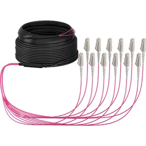 Оптоволоконный кабель EFB Elektronik O8342S40OM4 12x LC OM4 40 м Бежевый Черный