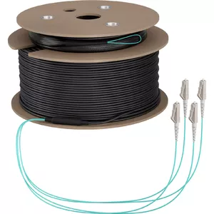 Optiskā šķiedra kabelis EFB Elektronik O8303S200OM3 4x LC OM3 200 m Aqua