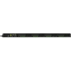 Inter-Tech SA-1632WN barošanas sadalītājs (PDU) 16x C13 ligzdas, pārvaldāms/uzraudzāms, 100–240 V, 32 A, TCP/IP, SNMP, melns
