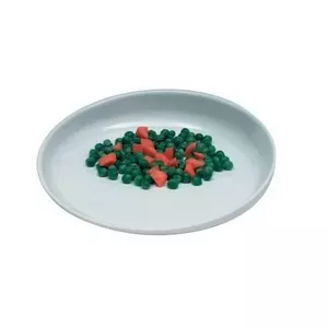 Dinner plate SUNDO 22020 — ceramic round plate with high rim, 200 mm, white, dishwasher safe