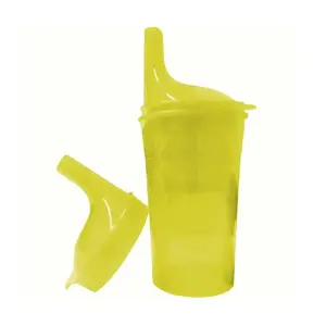 Mug SUNDO 20530 spill-proof safety cup, 250 ml, yellow, polypropylene, lid, microwave- and dishwasher-safe, BPA-free