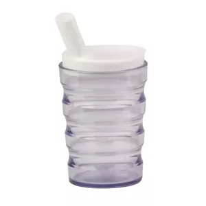 Mug SUNDO 21000 assistive drinking mug, polypropylene 200 ml, round, transparent, microwave- and dishwasher-safe, with lid