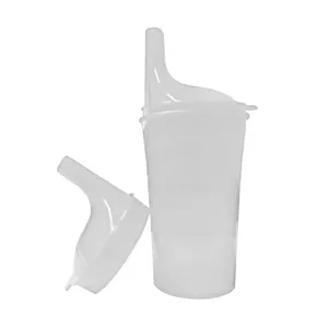 Krūze SUNDO 20030 drošības, caurspīdīgs polipropilēns, 250 ml, apaļa ar vāciņu, piemērota mikroviļņu un trauku mazgājamajai mašīnai