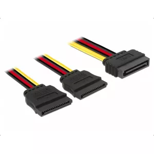 SATA cable DeLOCK 60174 0.15 m SATA 15-pin Black