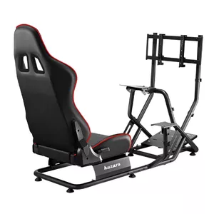 Рейсинг-кокпит huzaro Speed 6.0 с регулируемым сиденьем, стальная рама, угол 30°–90°, до 120 кг, красный, 1080×1360×560 мм