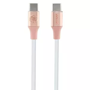 Кабель USB-C GUESS GUCCLALRGDP 1,5 м — USB-C на USB-C, быстрая зарядка, розовый