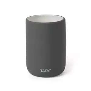 Подставка для зубных щеток TATAY 156410100 мягкая керамика антрацитовый серый