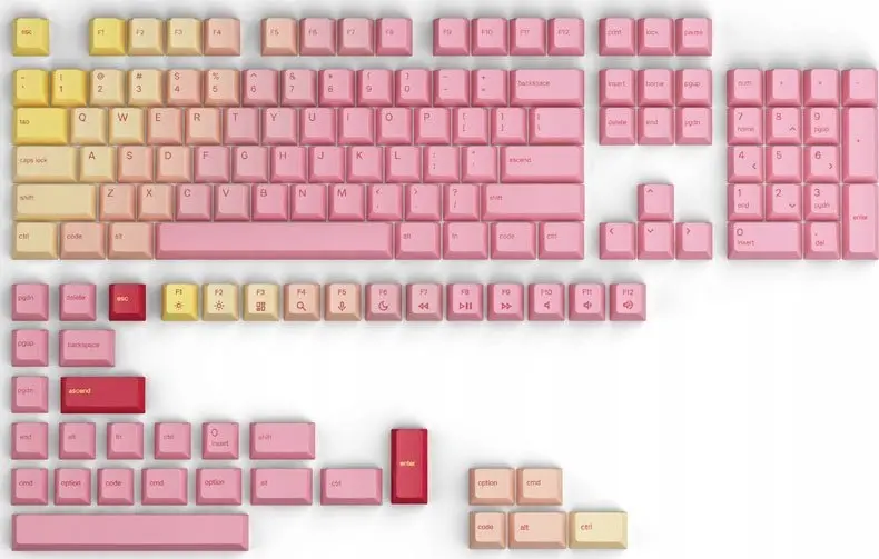 Taustiņu vāciņu komplekts GLORIOUS GPBT Pink