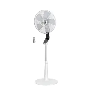 Rowenta Turbo Silence Extreme VU5690 Floor Household Blade Fan AC 34 W Black, White with 14 Speeds, Height Adjustment and Auto Oscillating