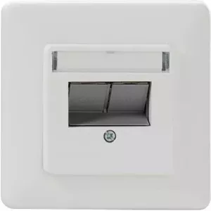 Network Socket Rutenbeck UM-Cat.6A iso 10G-MD 2 Up rw 2 RJ45 Pure White