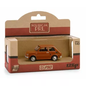 Механическая игрушечная машина Daffi K-568 — Fiat 126p, коричневая