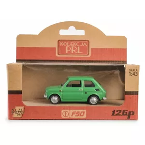 Механическая игрушка транспорт Daffi Fiat 126p зелёный модель K-571 — заводная игрушка
