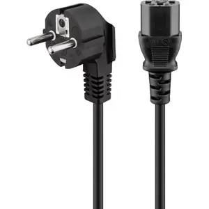 IEC Power Cable Angled Goobay 5m Black
