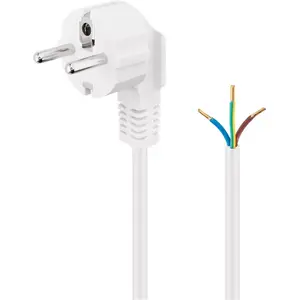 Goobay Angled Protective Contact Cable for Assembly 5 m White