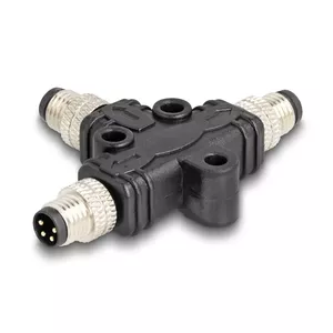 Cable splitter DeLOCK M8 T-Splitter A-coded 4 pin 1 x male to 2 x male