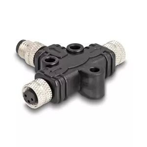 DeLOCK M8 T-Splitter A-coded 3 pin 1 x male to 2 x female параллельное соединение