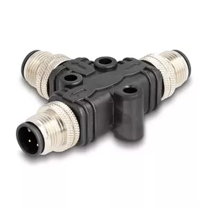 Разветвитель DeLOCK M12 T-Splitter A-coded 4 pin 1 x male на 2 x male