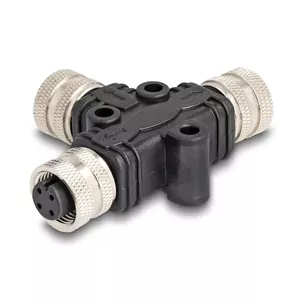 Разветвитель DeLOCK M12 T-Splitter A-coded 4 pin 1 x female на 2 x female