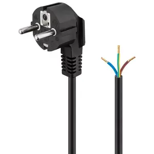 Angled Protective Contact Cable Goobay 93976 1.5m Black
