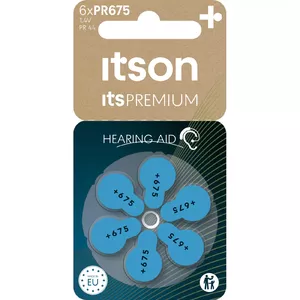 itson dzirdes aparāta baterijas PR675IT/6RM 1.4V Zinc Air (izmērs 675, 6 gab.)