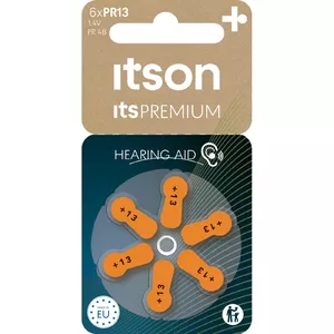 Dzirdes aparātu baterijas itson itsPREMIUM PR13IT/6RM 1,4V, 6 gab.