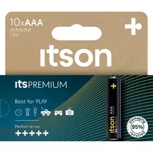 Alkāliskās AAA baterijas itson itsPREMIUM LR03IPR/10HH — komplekts 10 gab.