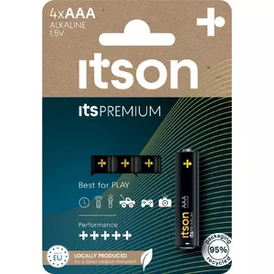 Alkalīnās AAA baterijas itson LR03IPR/4CP 4 gab., LR03 (AAA), alīkālijas, 4 gab.