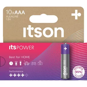 Alkalīnās AAA baterijas itson LR03IPO/10HH — iepakojums 10 gab.
