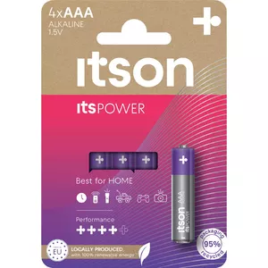 Alkalīna baterijas AAA itson itsPOWER LR03IPO/4CP 4 gab., tips AAA (LR03), 4 vienības