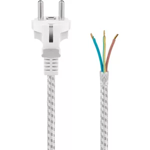 Heat-Resistant Protective Contact Cable Goobay 50504 3m White Silver