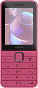 Nokia 225 4G 2024 Parastais tālrunis Monobloks Divas SIM kartes 2.4 Collu Ekrāns 1450 mAh Akumulators Rozā