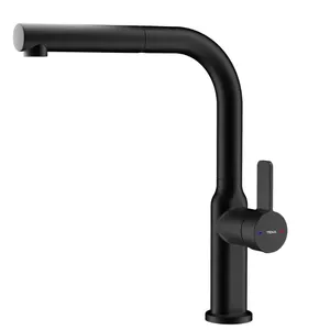 Кухонный смеситель TEKA 116020019 черный с высоким изливом, для 1,5 чаши, 1 отверстие, поворот 360°, картридж 35 мм