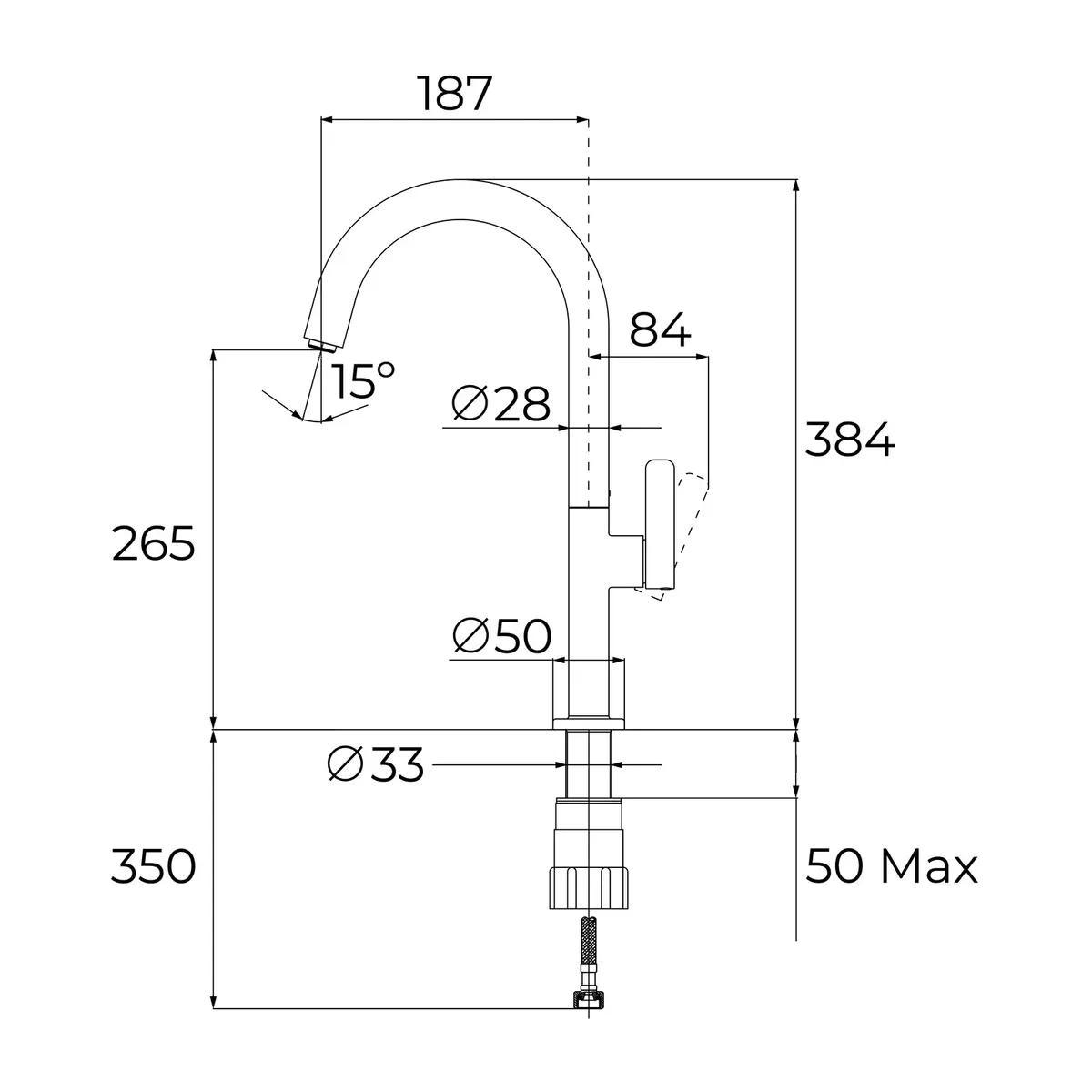 Кухонный смеситель TEKA Oval 915 Black 116030064 Photo 5