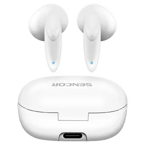 Bezvadu austiņas SENCOR SEP530BTWH — Bluetooth 5.1, līdz 5 h atskaņošanas, uzlādes kārbiņa 230 mAh, USB‑C
