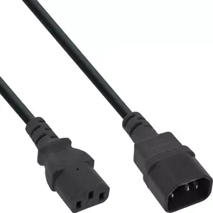 Cold device extension C13/C14 InLine 16632 black 1.8m