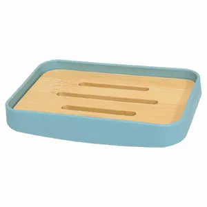 Soap dish BESK Max 9125557 — blue ceramic countertop soap holder