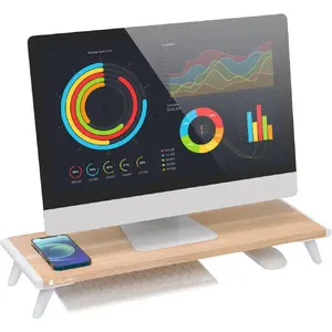 Techly ICA-MS 389 настольная подставка под монитор белый дерево настольная для 1 монитора